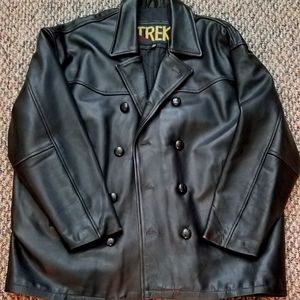 Black Trek Leather Jacket in size XXXL